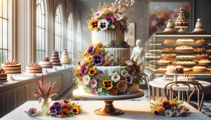 jadalne kwiaty na tort